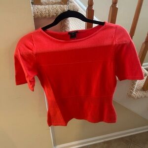 Ann Taylor petit red peplum top